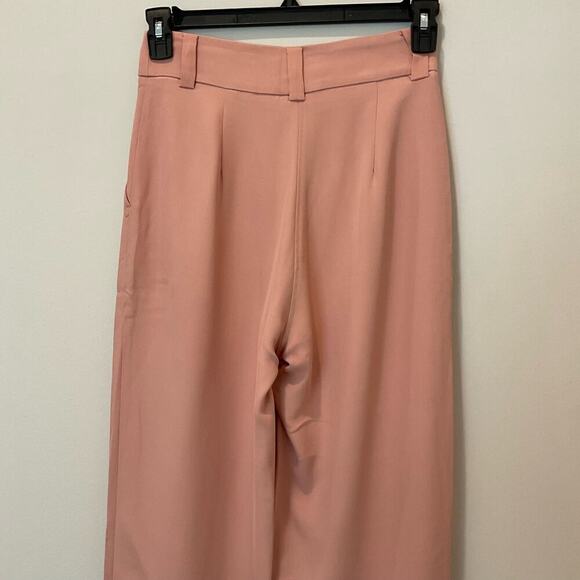 Revolve LITA by Ciara High Waist Wide Leg Trousers Pink Lotus Nwt - Picture 4 of 7